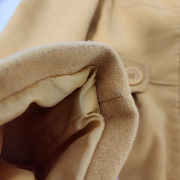 Jack BB Dakota Marigold Yellow Wool Blend Hooded Peacoat - Picture 8 of 10